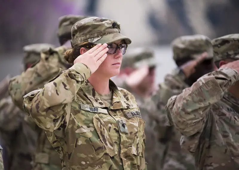 military soldier saluting