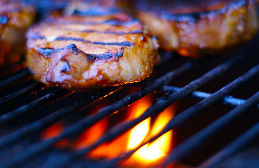 grilled pork chops