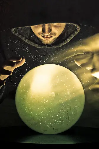 wizard with crystal ball