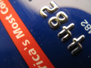 credit card close up