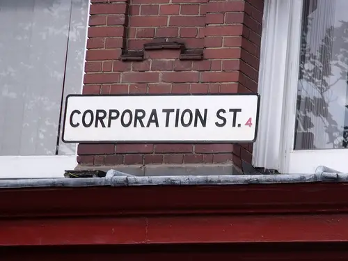 corporation street sign