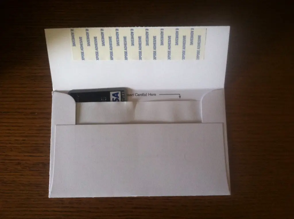 credit card disposal envelope 2